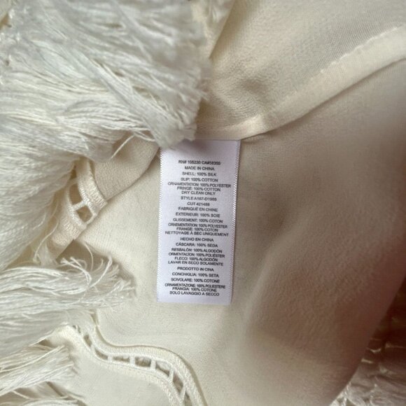 Joie Rainey Silk Crepe Georgette Dress Small Color Porcelain Short Sleeve - Picture 4 of 9